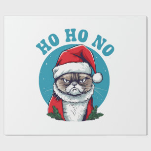 Ho ho nej - rolig grinig tomte katt presentpapper