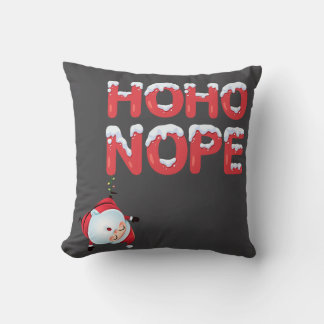 Ho Ho Nope Christmas Throw Pillow Kudde