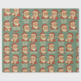 HO HO Nope Green Background Presentpapper