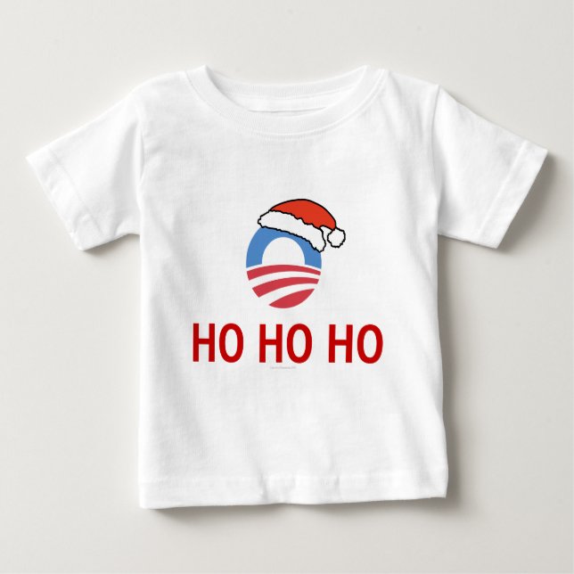 Ho Ho Obama Långärmad Baby-skjorta T Shirt (Framsida)