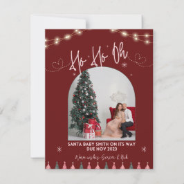 Ho ho oh baby christmas-gravid julkort