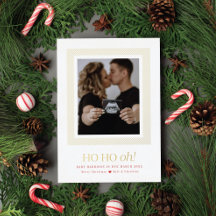Ho Ho Oh Gravid annnouncement Foil Helgdag Card