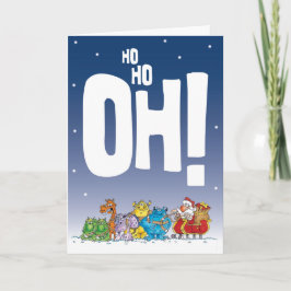 Ho Ho Oh Santa Helgkort