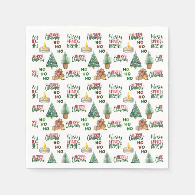 HO HO pappra julservetter för party Pappersservett (Framsidan)