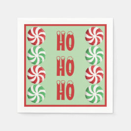 HO HO Peppermint themed Napkins Pappersservett