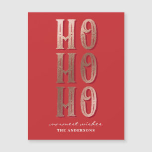 Ho Ho. Röd jultypografi Jultomten