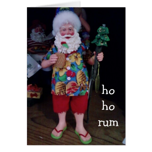 HO HO RUM AVSLAPPNAD CHRISTMAS ÖNSKEMÅL HÄLSNINGSKORT (Framsidan)