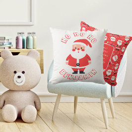 Ho Ho Santa Boys Namn Red Kudde