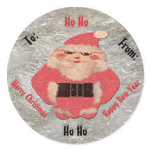 Ho Ho Santa Ivory Glitter