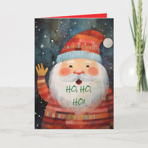 HO, HO SANTA KID CHRISTMAS-KORT TACK KORT