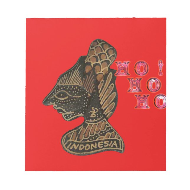 Ho Ho! Söt design för god jul Indonesien Anteckningsblock (Framsida)