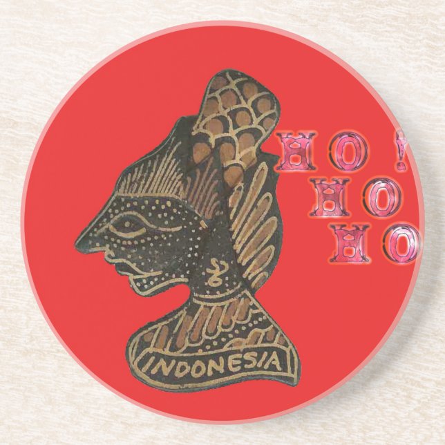 Ho Ho! Söt resa i god jul Indonesien Underlägg Sandsten (Framsidan)