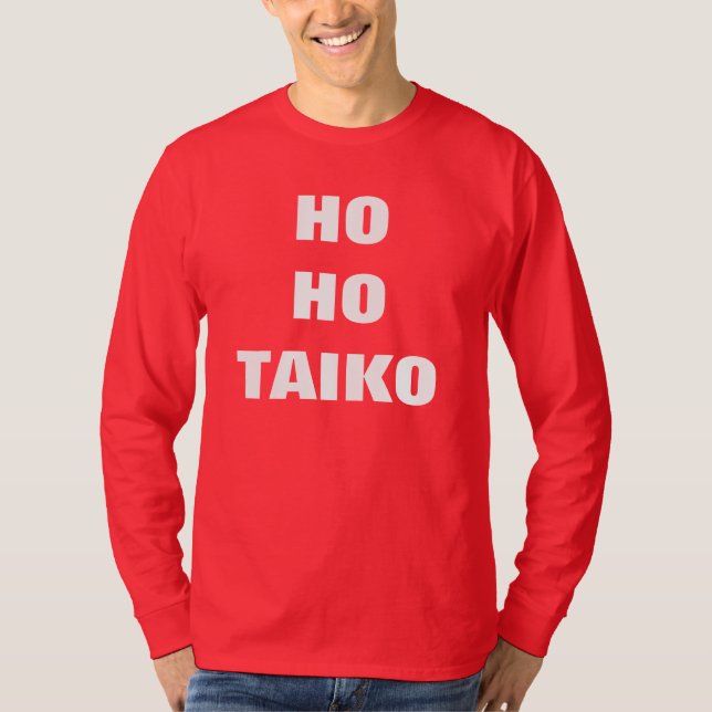 HO HO TAIKO-julT-skjorta långärmad Tröja (Framsida)