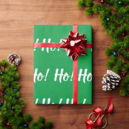 Ho Ho Typografi Säsongsbetonad jul grön högtid Presentpapper