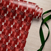 Ho Ho Typography jul Red