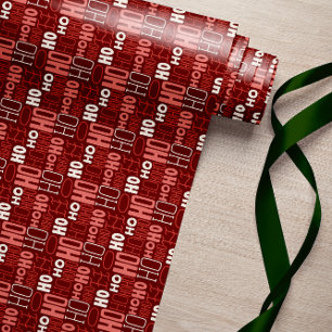 Ho Ho Typography jul Red Presentpapper