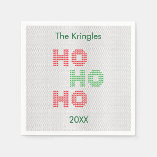 Ho Ho Typography julsötare Pappersservett