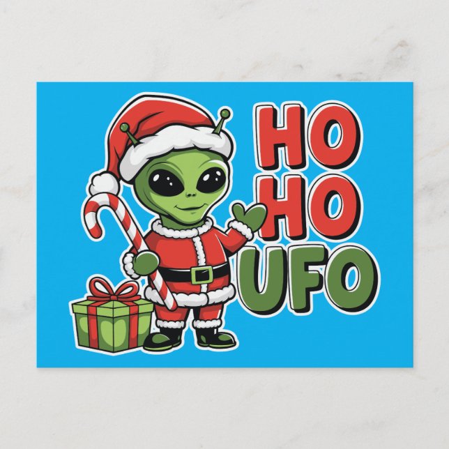 Ho Ho UFO Helg Vykort (Framsida)