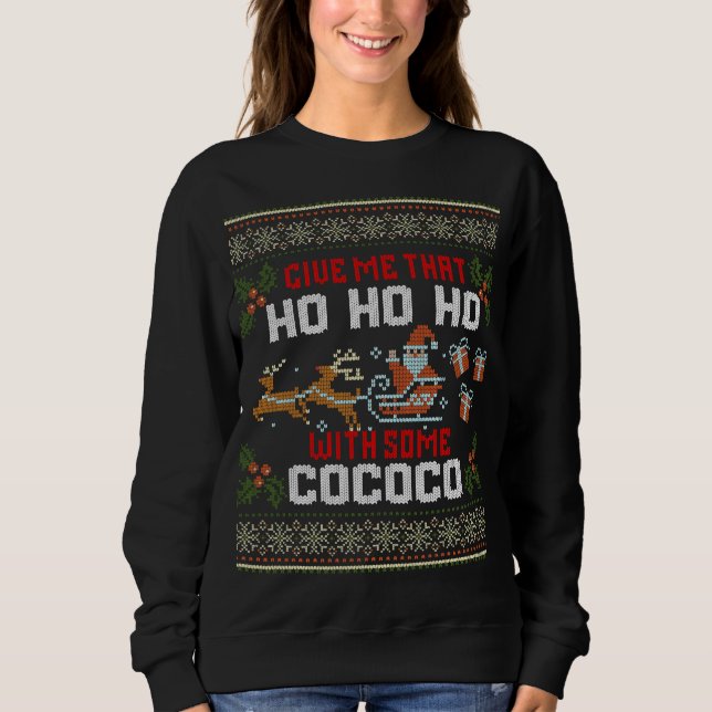 Ho Ho Ugly jul Sweater Design T Shirt (Framsida)