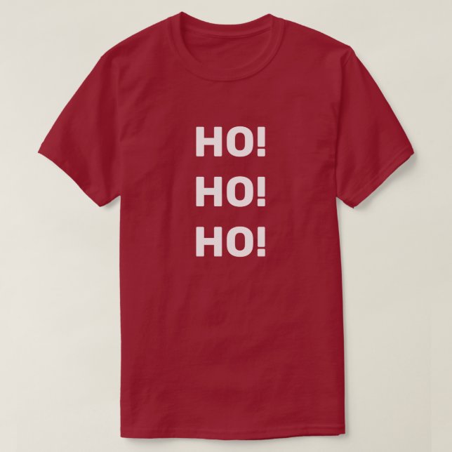 Ho Ho! Vit Juli-Helgdag, typografi T Shirt (Design framsida)