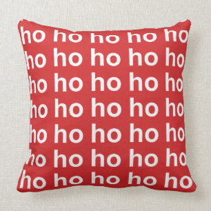 Ho-Ho White på Red jul Kudde
