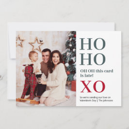 Ho Ho XO Valentine's Day Julkort