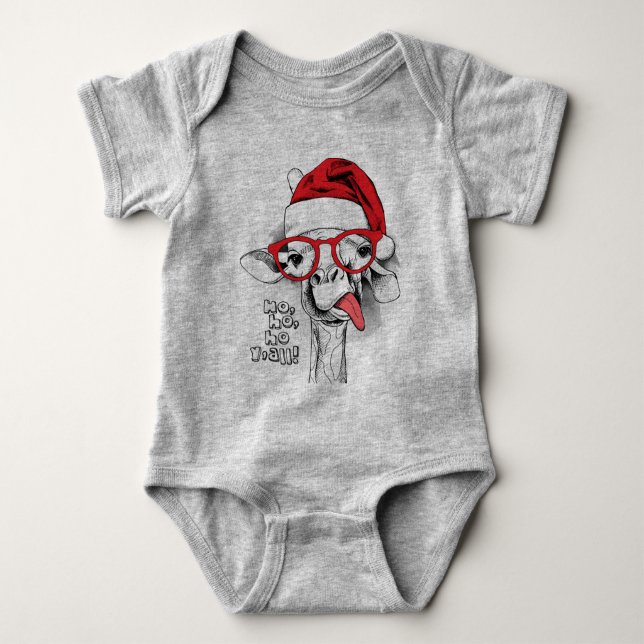 Ho Ho Y'all Giraffe T Shirt (Framsida)