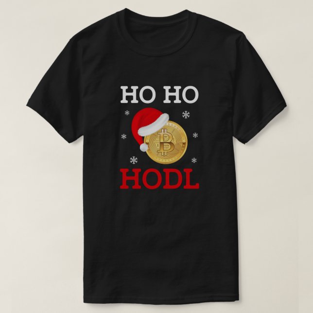 Ho HODL Bitcoin Crypto Helgdag Investor Design T Shirt (Design framsida)