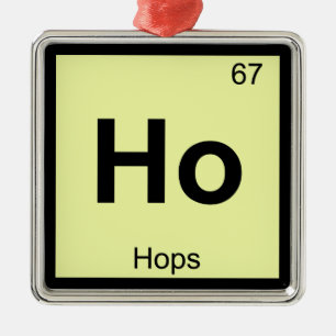 Ho - Humlekemi Periodiska Systemet Symbol Julgransprydnad Metall