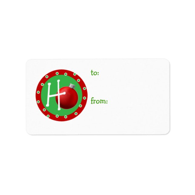 Ho jul Boll Gift Märkre Adressetikett (Framsidan)
