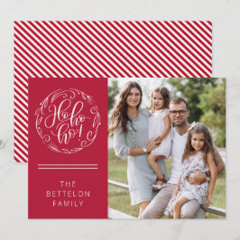 Ho! Julplatta Helgdag-fotokort Inbjudningar