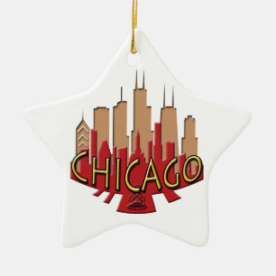 Hoad Chicago horisontnewwave Julgransprydnad Keramik