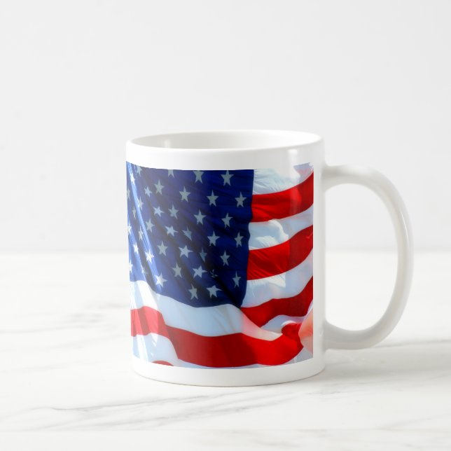 Hoad dryckmugg för amerikanska flaggan foto kaffemugg (Höger)
