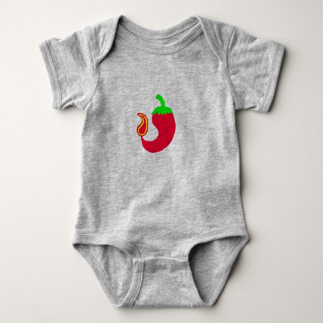 Hoad Jalapeno för baby ranka T-shirt (Framsida)