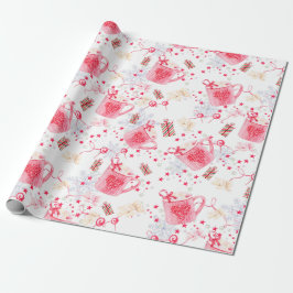 Hoad kakao för jul rosor presentpapper