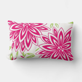 HOAD PINK/GREEN BLOMMIGT FÖR CHIC PILLOW_PRETTY LUMBARKUDDE
