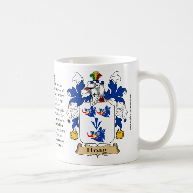 Hoag, ursprung, det menande och vapenskölden kaffemugg (Höger)