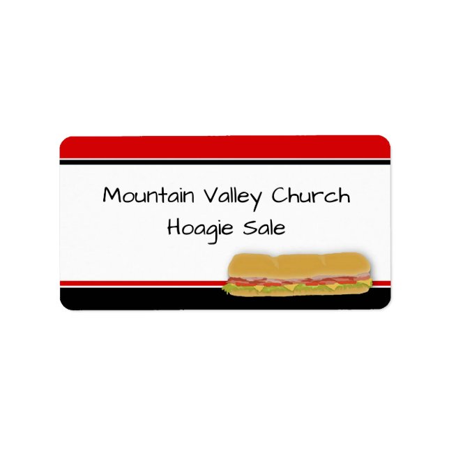 Hoagie Sale Hoagie Label Adressetikett (Framsidan)