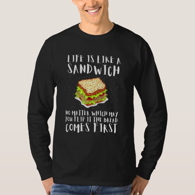 Hoagie Sub Artist och Sandwich Maker Bread Comes T Shirt (Framsida)