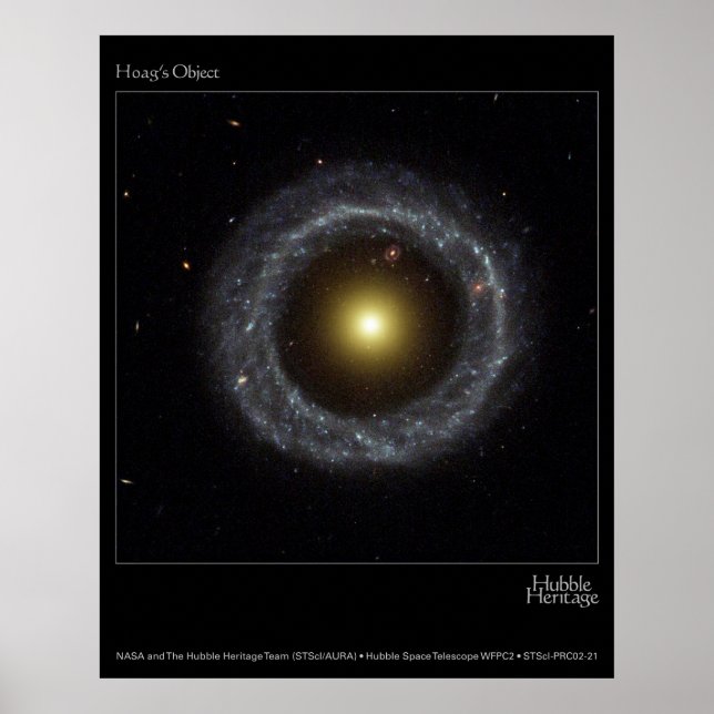Hoag's Object Hubble Telescope Photo Poster (Framsidan)