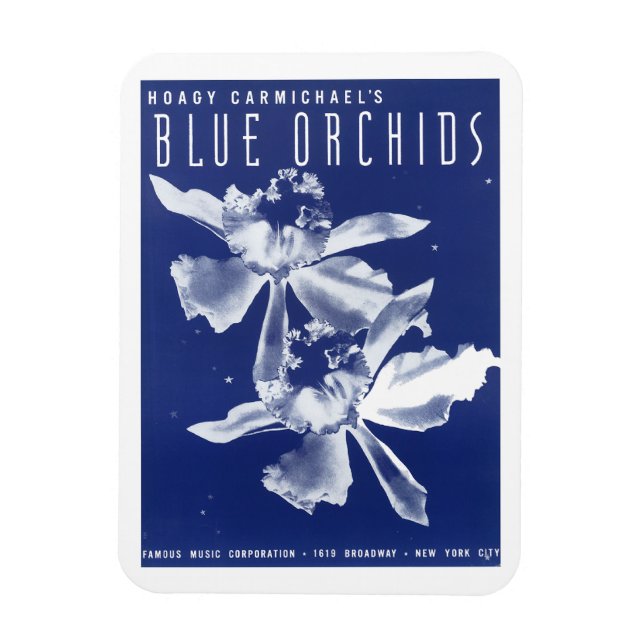 Hoagy Carmichels "Blue Orchids" Magnet (Vertikal)