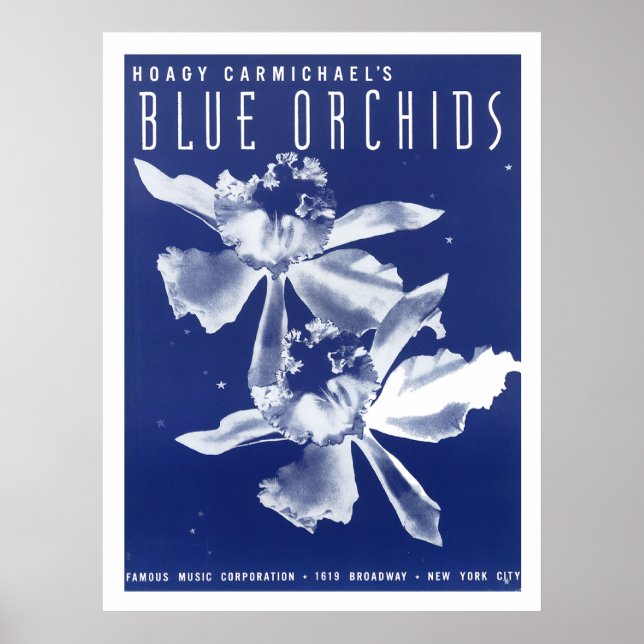 Hoagy Carmichels "Blue Orchids" Poster (Framsidan)