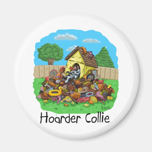Hoarder Collie Magnet (Framsidan)