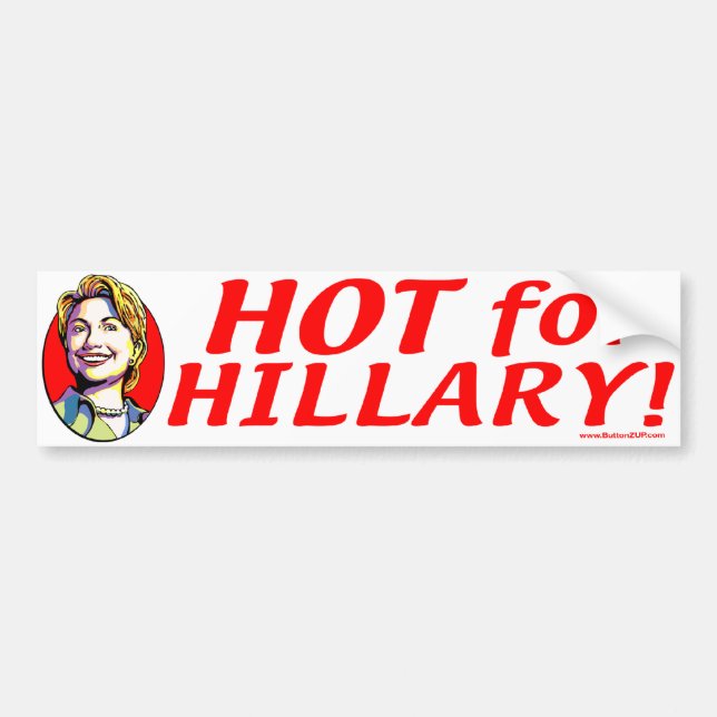 Hoat för Hillary! Bildekal (Framsidan)