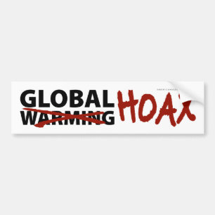 Hoax för global värme bildekal