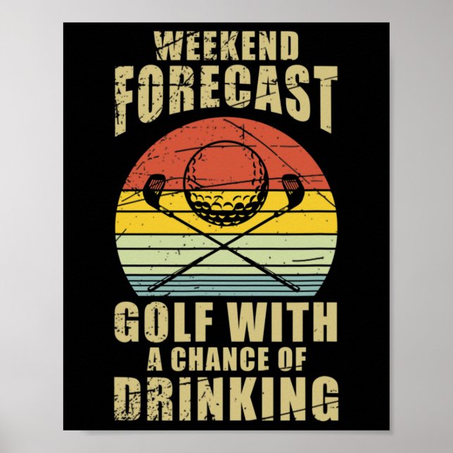 Hob Golf Golfer Golfing Cute Funny Fan  Poster (Framsidan)