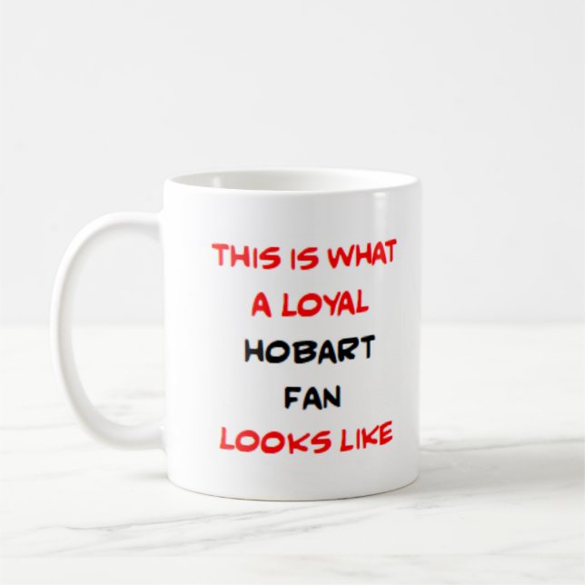 hobart-anhängare, lojal kaffemugg (Vänster)