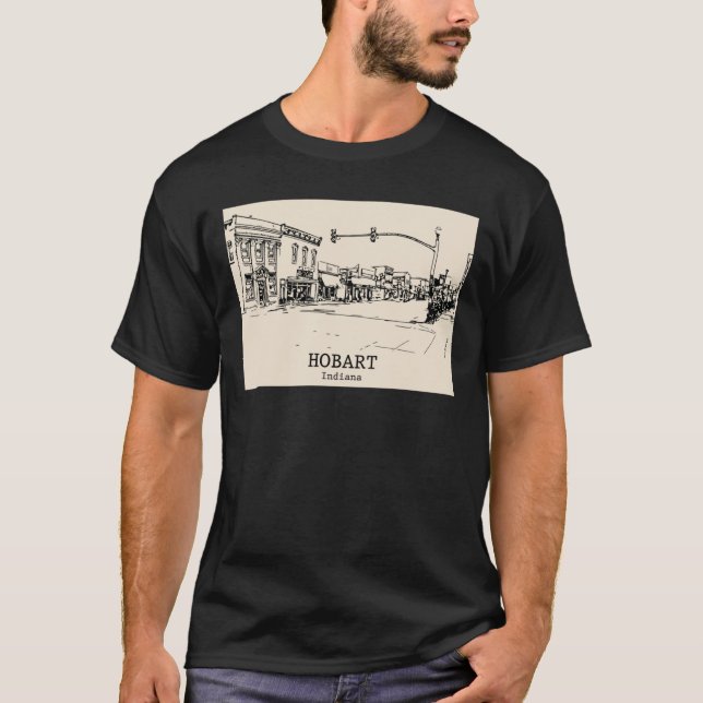 Hobart Indiana Överstorlek T Shirt (Framsida)