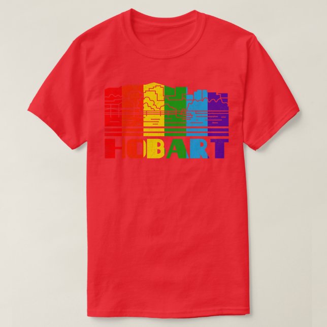 Hobart Pride Hobart LGBT GT LGBTQ Supporter Tee (Design framsida)