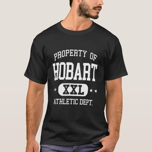 Hobart Retro Athletic Egendom Dept T Shirt (Framsida)